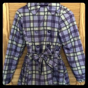 Gingham raincoat